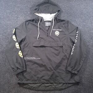 Brooklyn Cloth Have a Nice Day‎ Black Smiley Pullover Hoodie Jacket M